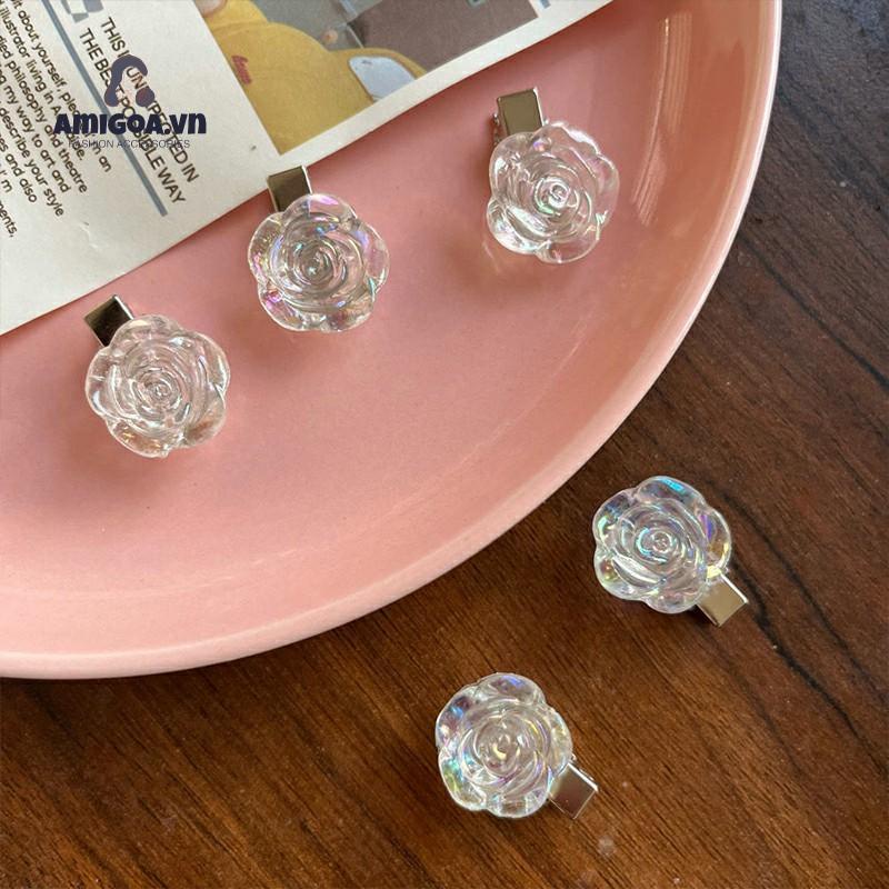 ✨✨Kẹp Tóc Hình Hoa Trà Nhỏ Phong Cách Mới 2021 Cho Nữ