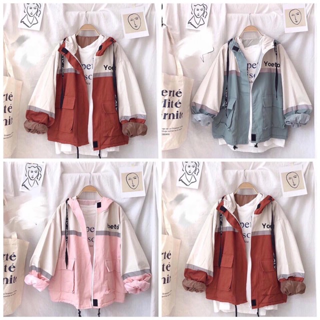 Áo khoác Kaki 2 màu chữ yoe to | BigBuy360 - bigbuy360.vn