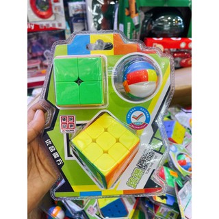 Vỉ combo 3 rubix 2*2 - 3*3 và rubix tròn
