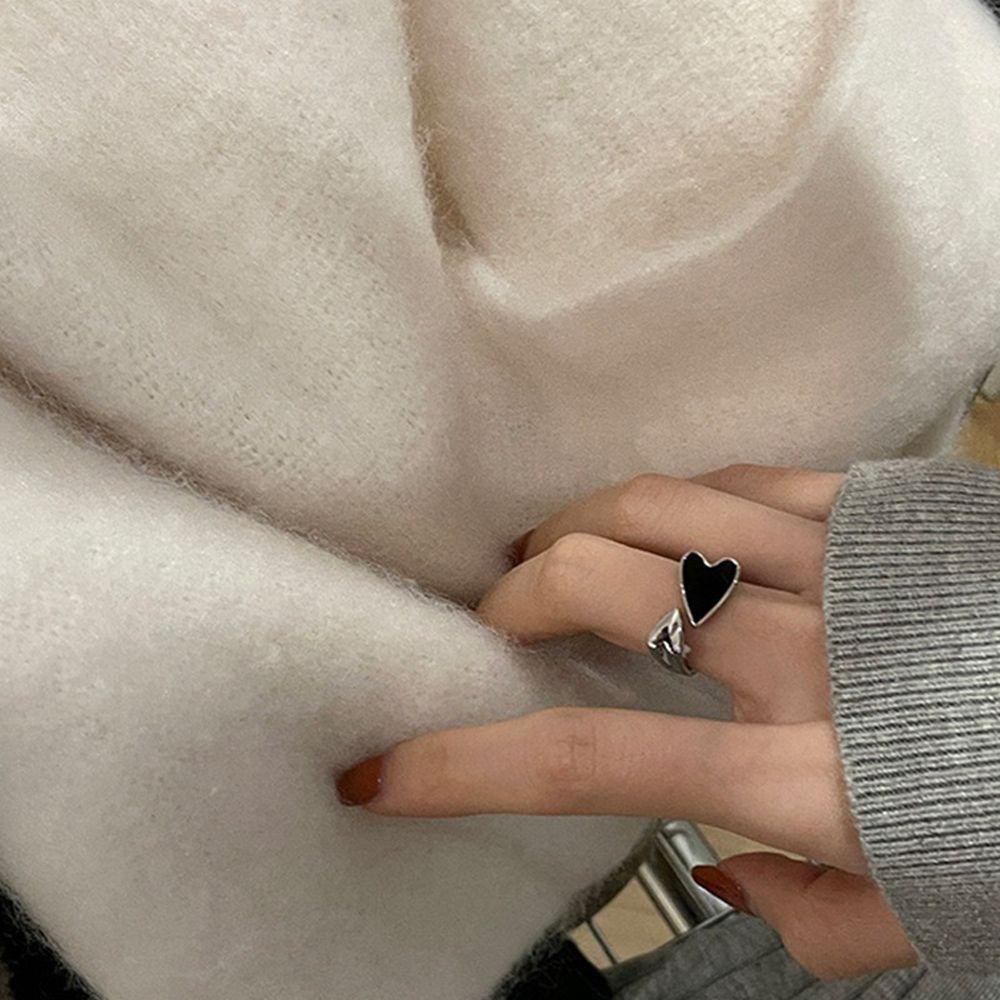 Mxbeauty Nhẫn Hở Bằng Hợp Kim Đơn Giản Có Thể Điều Chỉnh Làm Quà Tặng Valentine