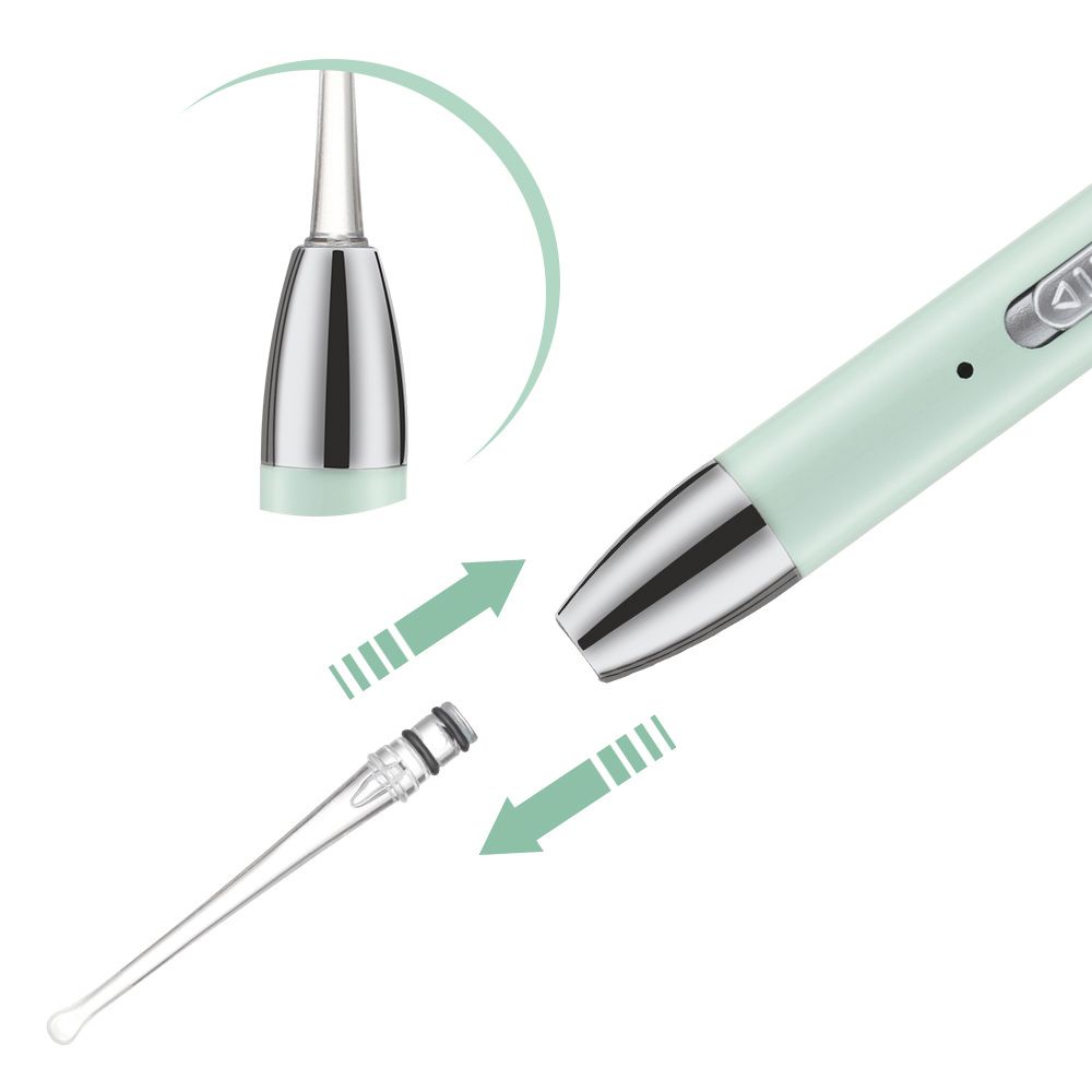 [Hàng mới về] Dụng cụ lấy ráy tai bằng thép không gỉ có đèn led phát sáng tiện dụng