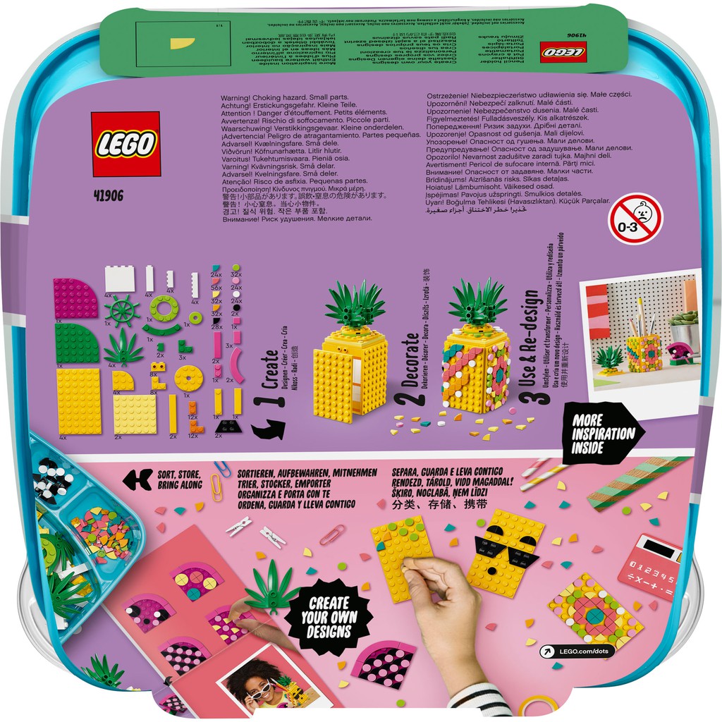 41906 LEGO Dots - Pineapple Pencil Holder - Hộp bút chì hình trái thơm