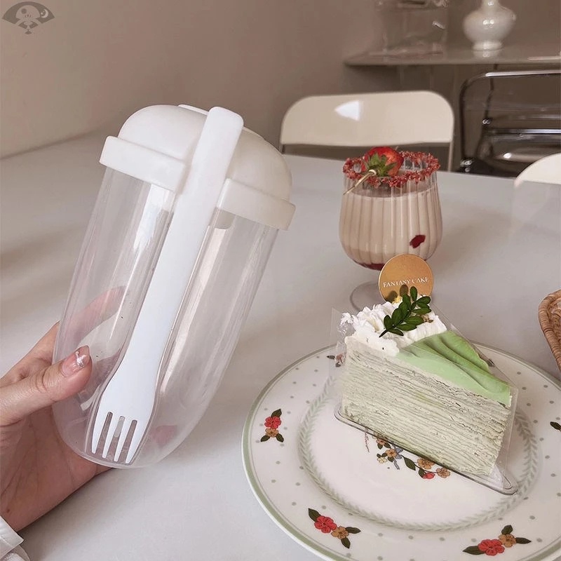 Cốc Đựng Thức Ăn Trưa/Salad/Trà Chiều Có Nắp Đậy Dùng Khi Đi Du Lịch/Văn Phòng