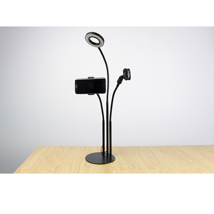 Giá Đỡ Điện Thoại Micro LIVESTREAM 3IN1, Giá Đỡ Điện Thoại 3 in1, Kèm Đèn LiveStrem Siêu Tiện Dụng