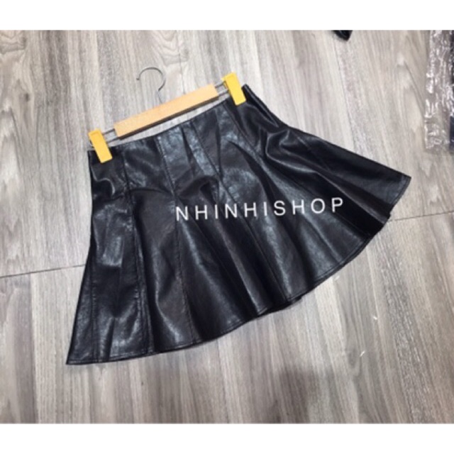 Chân váy da dáng xòe, Chân váy cạp cao có lót quần KS1504 - NhiNhi Shop | BigBuy360 - bigbuy360.vn