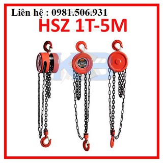 Pa lăng xích kéo tay HSZ 1 Tấn 5 Mét
