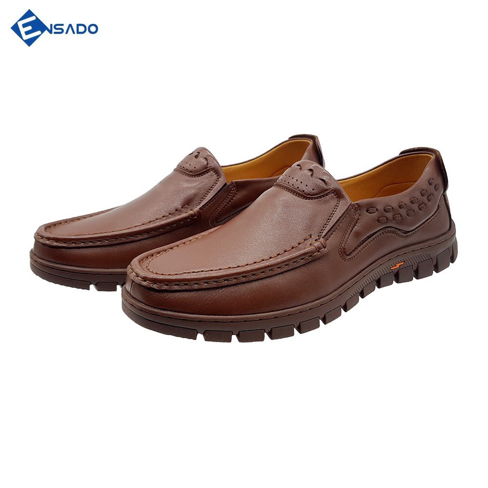 Giày Lười Nam Đế Mềm Giày Nam Da Bò Tấm Cực Kỳ Êm Chân Phối Đồ Dễ Dàng Ensado GM5016