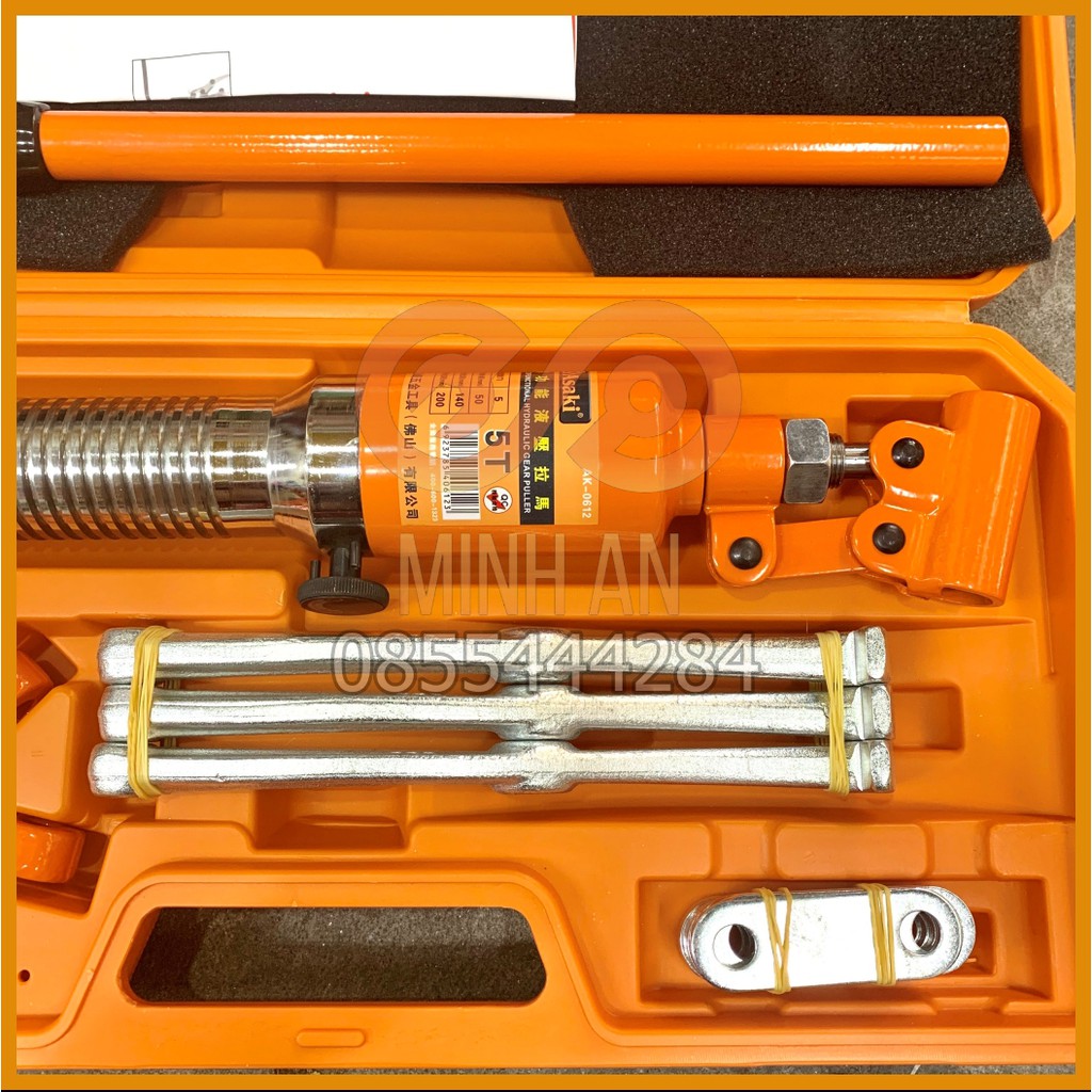 BỘ CẢO THỦY LỰC 5T [HÀNG CHÍNH HÃNG] ASAKI AK-0612 - 1 BỘ VAM THỦY LỰC - CẢO 3 CHẤU THỦY LỰC