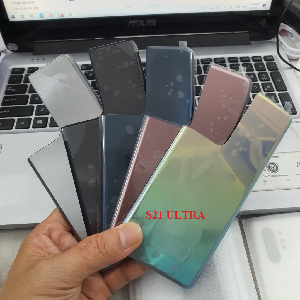 Nắp Lưng Kính Samsung S21 Ultra Chính Hãng, Màu Nguyên Zin Samsung