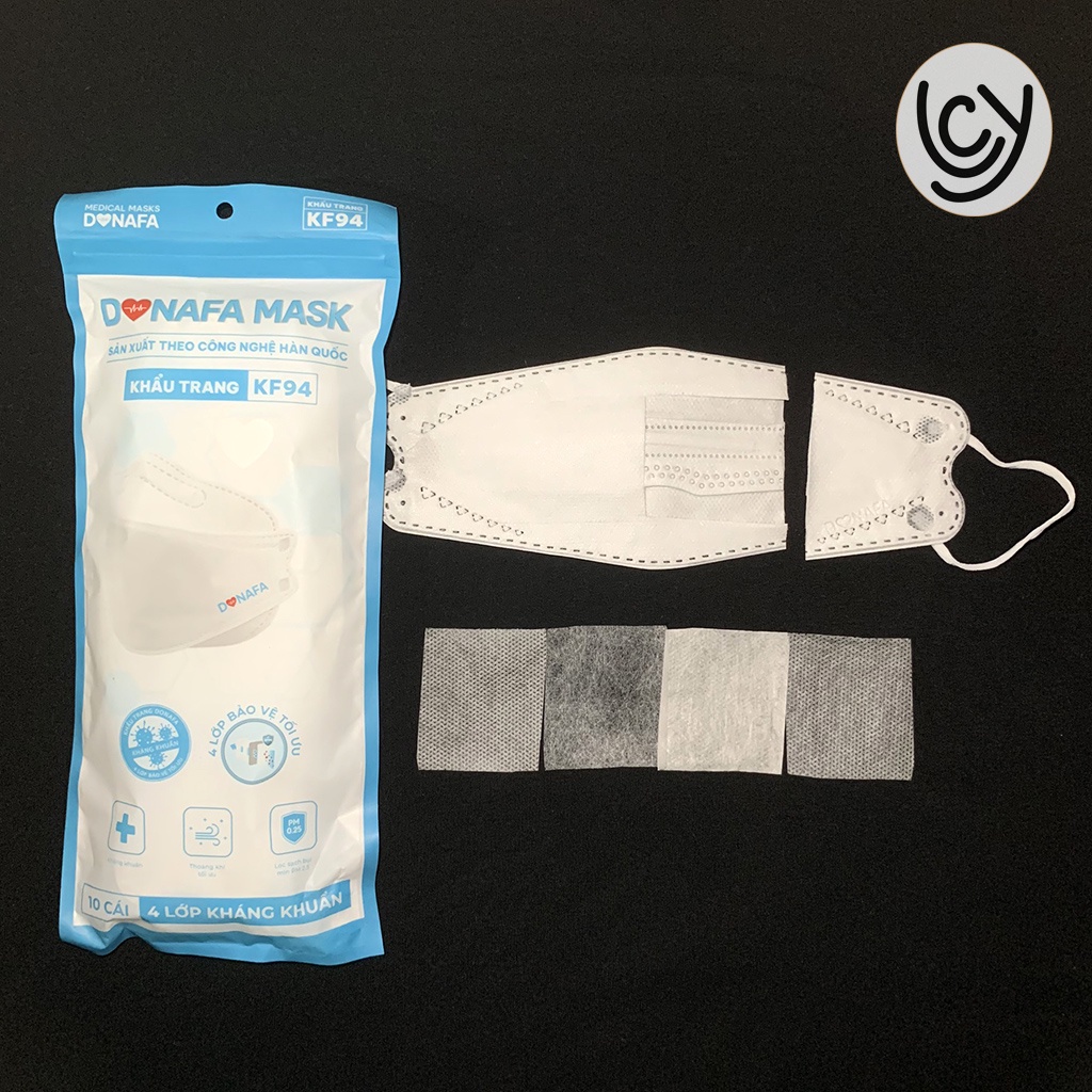 Khẩu Trang KF94 4D DONAFA 4 Lớp Kháng Khuẩn