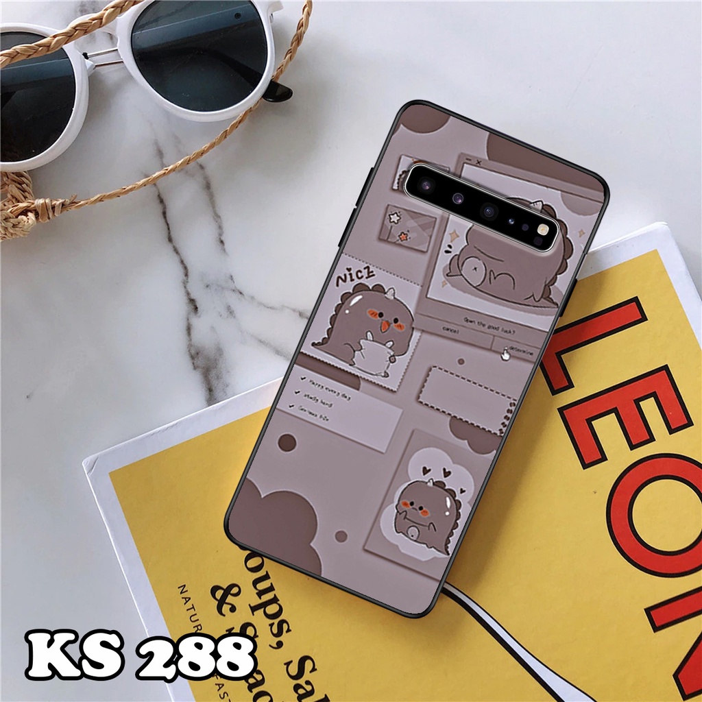 Ốp lưng Samsung S10 - S10 Plus - S10 5G - S10 Lite - S10e - Ốp Samsung in hình khủng long DinoCute - Lưng nhám viền TPU