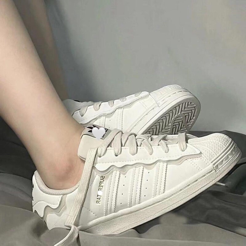 Giày thể thao sneaker nữ  _A.didas supersta.r_ màu trà sữa |HÀNG SẴN|