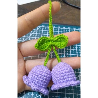 [Handmade] Móc khóa len hoa chuông