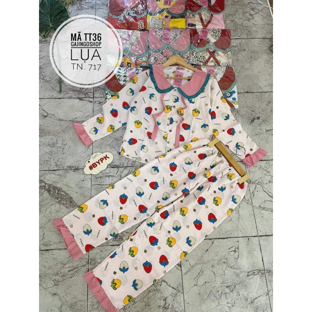 TT36 - BỘ PIJAMA TIỂU THƯ LỤA DỄ THƯƠNG DƯỚI 60 KG KÈM HÌNH THẬT | BigBuy360 - bigbuy360.vn