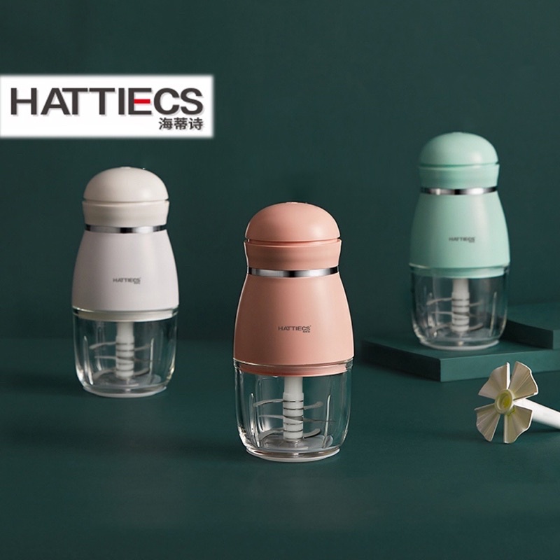 Máy xay đa năng HATTIECS 0.3L, máy xay cầm tay hattiecs 6 lưỡi ăn dặm cho bé 0.3 L