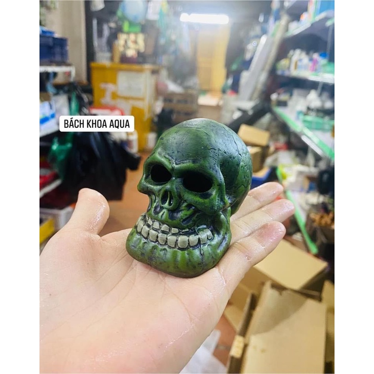 Đầu lâu gốm trang trí bể cá