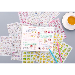 Sét 6 Tấm Dán Sticker Động Vật Cute