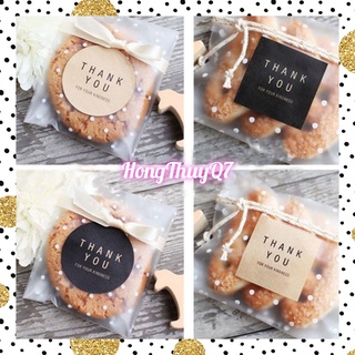 Nhãn dán 3.8cm Thank You for Your Kindness 1 tờ 6 nhãn dán miệng túi đựng đồ lưu niệm, bánh /11.5/ #Sticker - HongT