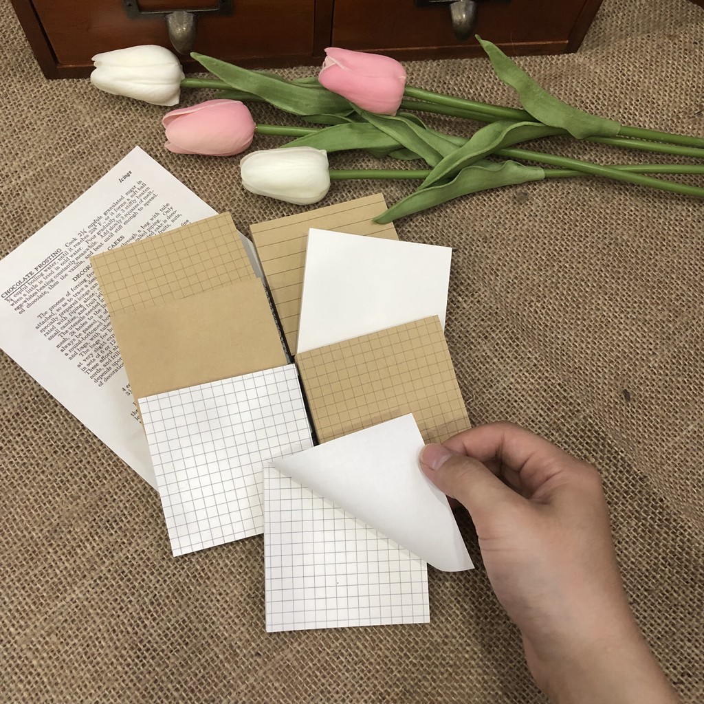 Set 80 Giấy Ghi Chú Basic Tiện Lợi Bullet Journal