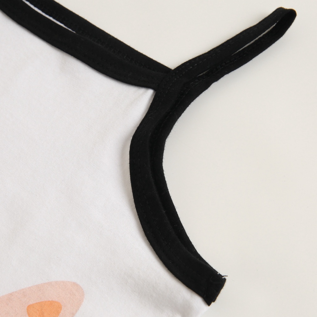 Sanlutoz Mùa hè Đứa bé Áo liền quần Không tay Bông Hoạt hình Dễ thương