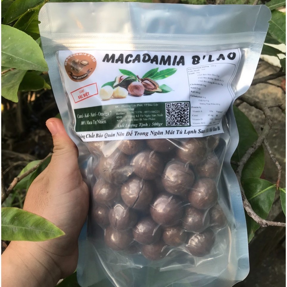 [Gói 500g] Hạt Macca B'Lao sấy nứt vỏ loại đặc biệt. | BigBuy360 - bigbuy360.vn