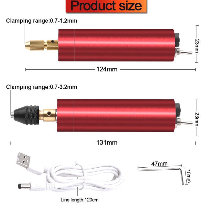 1 Bút Mini Không Dây Dùng Làm Đồ Gỗ / Kính / Kim Loại / Kim Loại / Khoan Điện USB DIY
