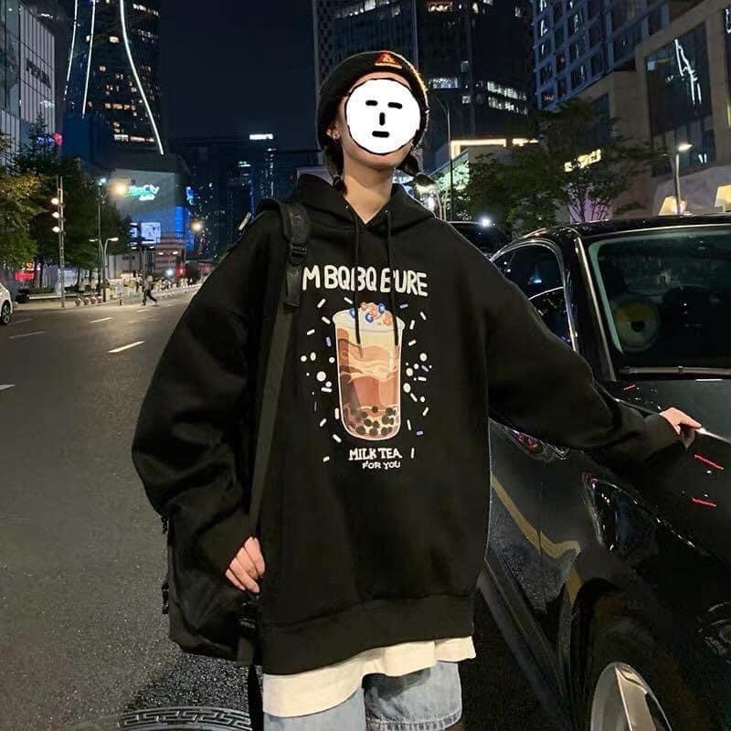 Hoddie trà sữa chất nỉ bông dày dặn ( 3 Màu )