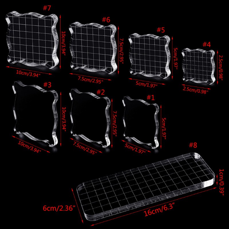 Khối Nhựa Acrylic Trong Suốt In Hình Trang Trí Sổ Tay Thủ Công