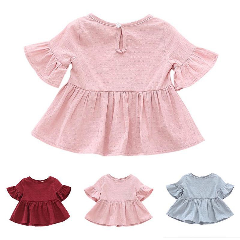 DUDUBABA sweet girl ruffled short-sleeved shirt 1-4 years old