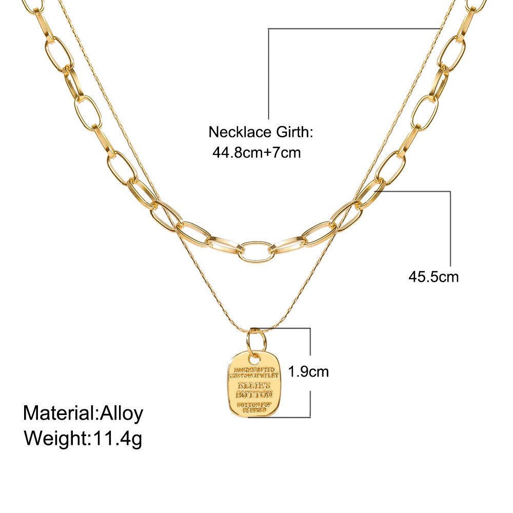 Dây Chuyền Mạ Vàng / Bạc Nhiều Lớp Thiết Kế Độc Đáo Cho Nữ