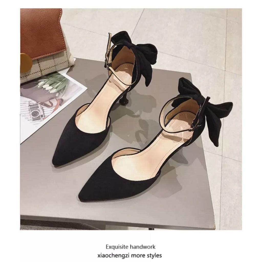 Giày Cao Gót Mũi Nhọn Màu Đen Thời Trang 2022 Mới 2021 Quyến Rũ Cho Nữ