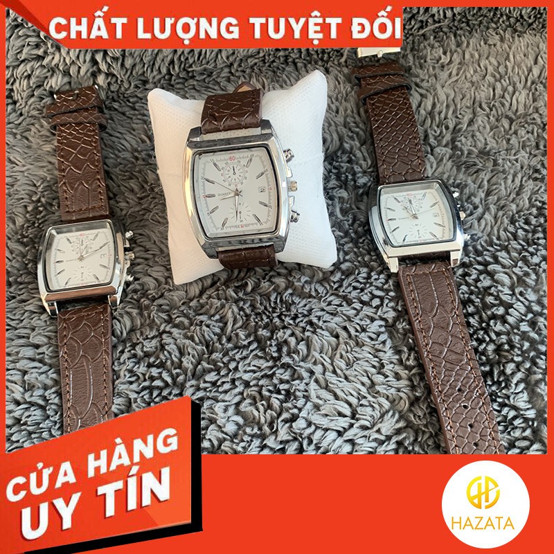 ĐỒNG HỒ NAM DÂY DA CÁ SẤU MẶT VUÔNG SANG TRỌNG THƯƠNG HIỆU KRIZT
