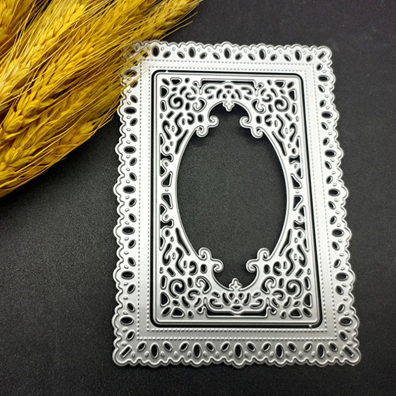 Khuôn Cắt Giấy Kim Loại Khung Chữ Nhật Xinh Xắn