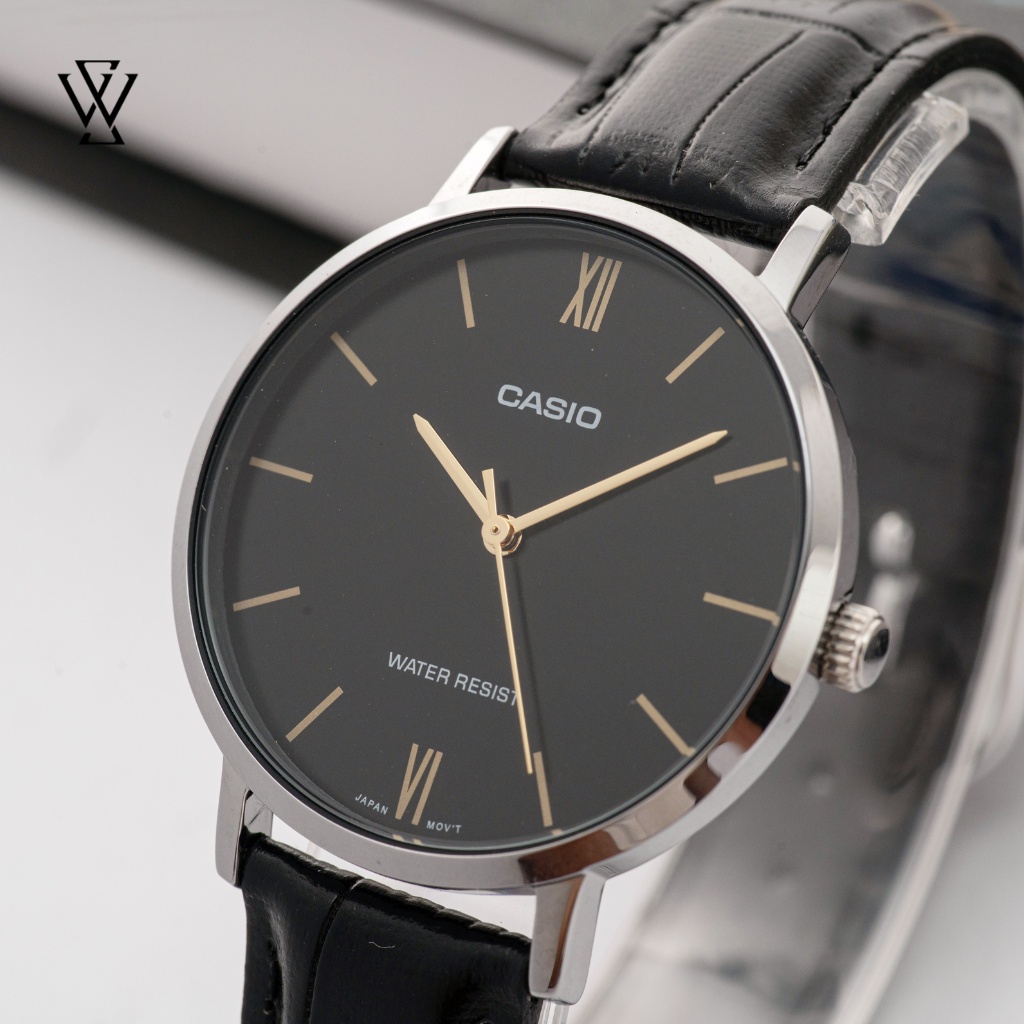 Đồng Hồ Quartz Nữ Casio WATCHSTORE LTP-VT01L-1BUDF Thiết Kế Mặt Kính Khoáng 34mm, Dây Da Và Vỏ Thép Không Gỉ