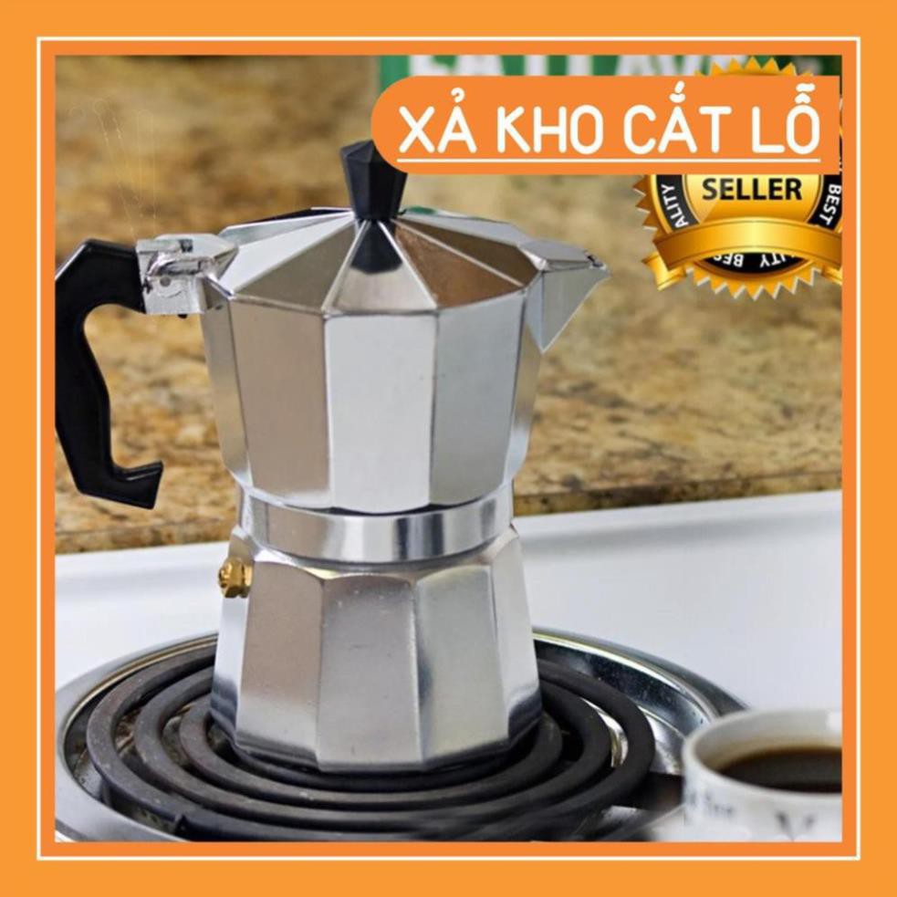 Ấm pha cà phê Moka Express 3TZ (3 cup), bình pha cà phê kiểu Ý giá si