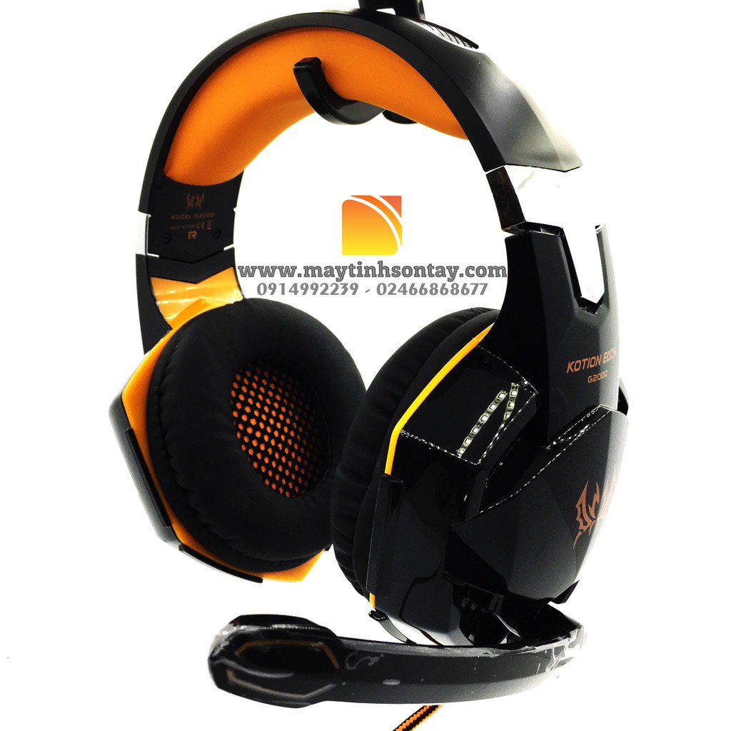 Tai nghe EACH G2000 (Màu Cam/Orange - có LED)