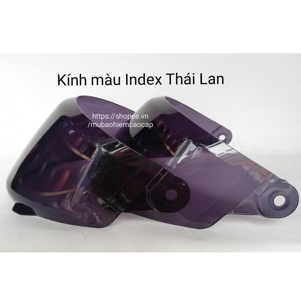 KÍNH MŨ BẢO HIỂM INDEX 411 Made in Thái Lan (kính trắng, kính màu)