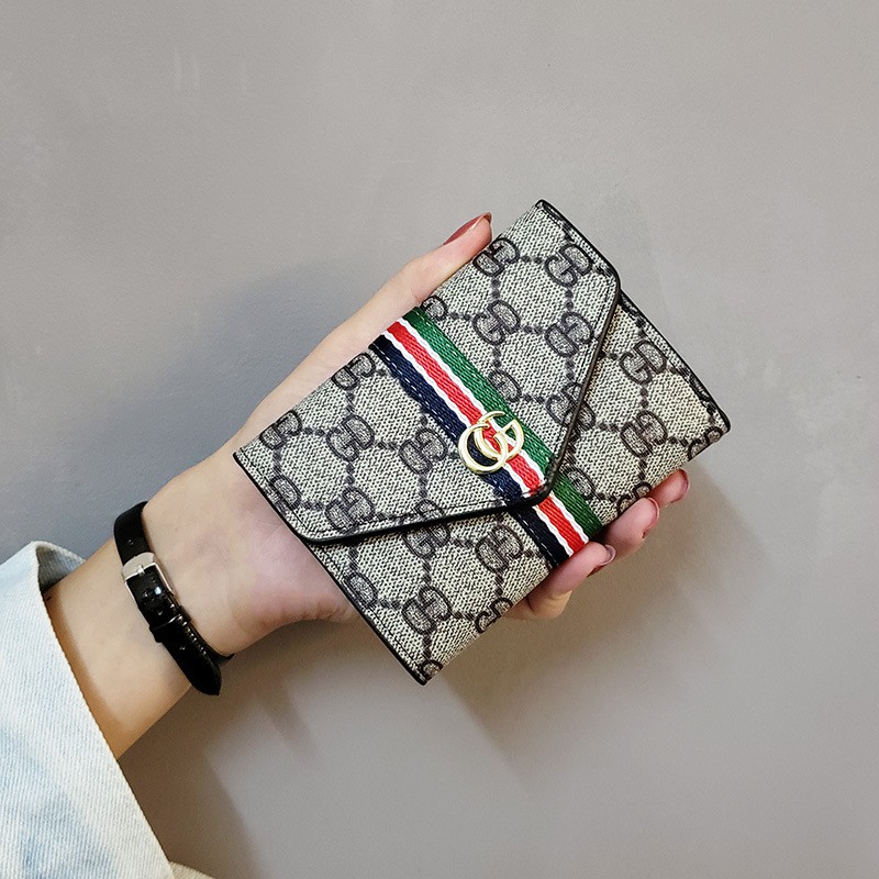 Thời Gian Cổ Điển Ví Ngắn Đựng Thẻ / Tiền Xu Đa Năng Dạng Gập Ngắn Chống Trầy Xước Họa Tiết Chữ G / Con Ong Cho Nữ