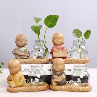 Chậu thủy tinh chú tiểu xinh xắn