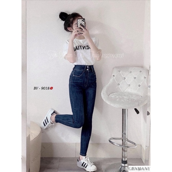 Quần bò ôm cạp cao dáng siêu đẹp. Size S M L