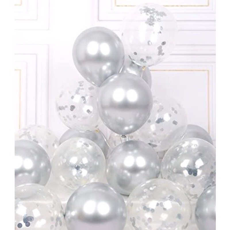 Set Mix 12 bóng bay các màu, bóng siêu nhũ ,sequin ,bóng bay trang trí tiệc sinh nhật