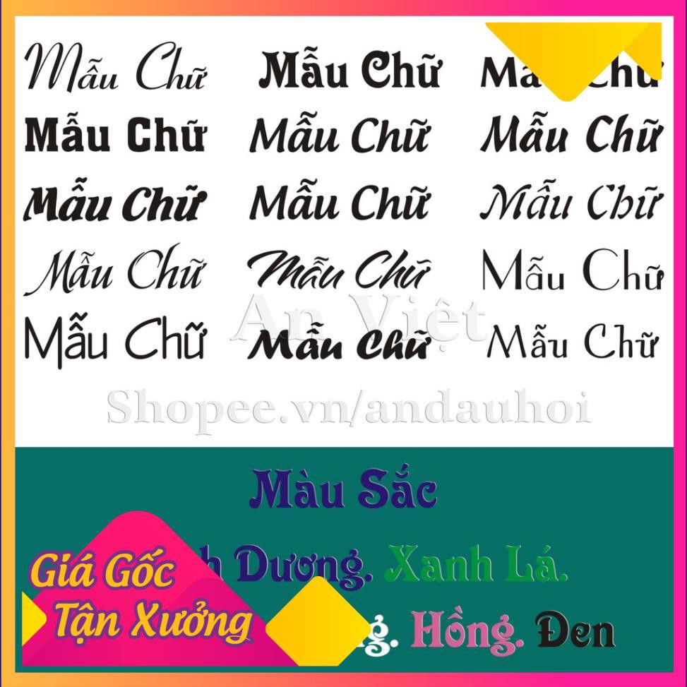 Chữ số mica dán tường có cắt theo yêu cầu