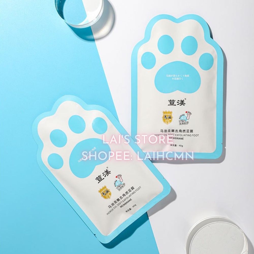 Mặt Nạ Chân Lột Da Chết (1 Cặp) Ủ Chân Chiết Xuất Dầu Ngựa Giúp Tẩy Tế Bào Chết, Trắng Da, Cải Thiện Nứt Nẻ Gót Chân