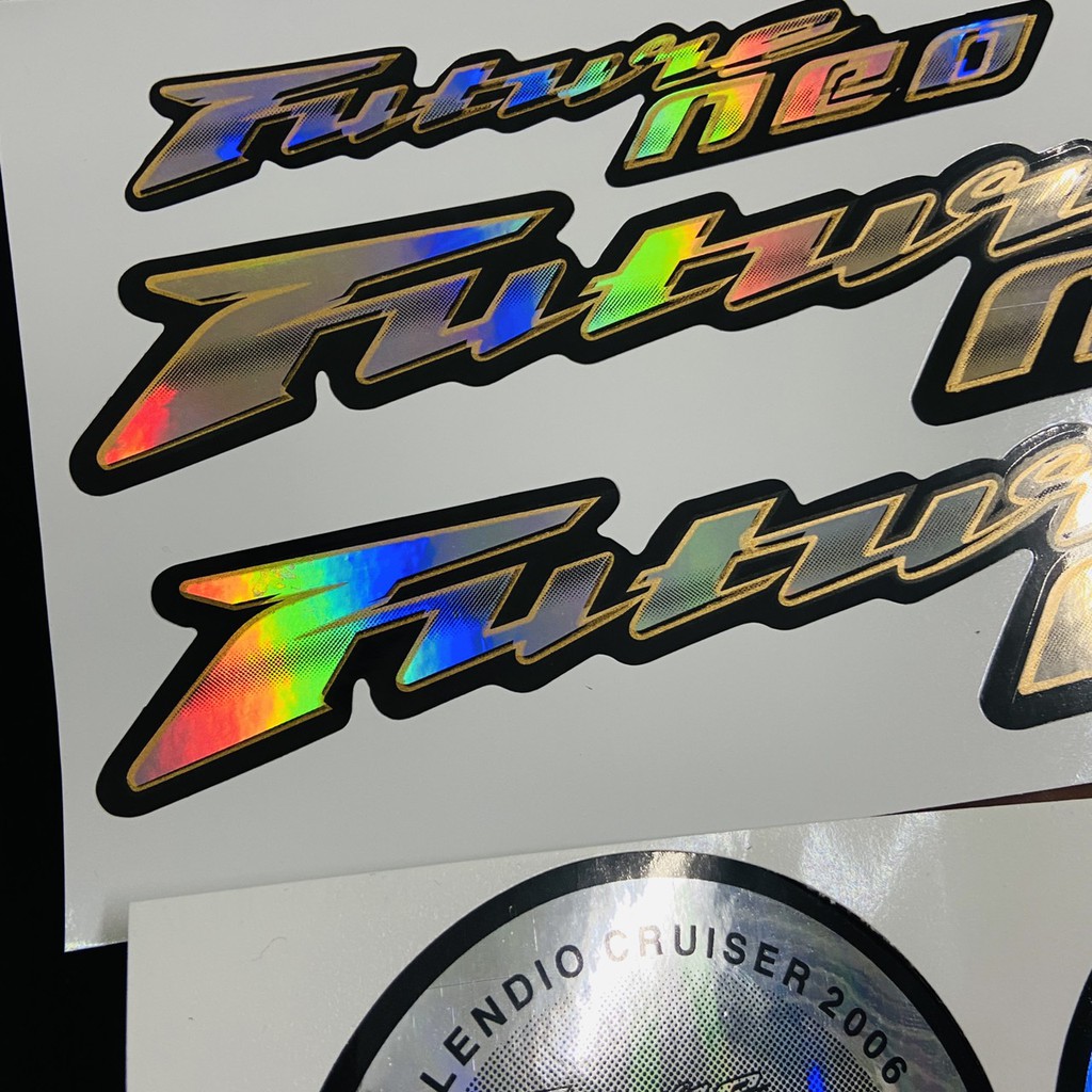 Bộ tem crom bóng dán xe FUTURE NEO, tem trang trí xe máy siêu chất thể hiện điểm nhấn