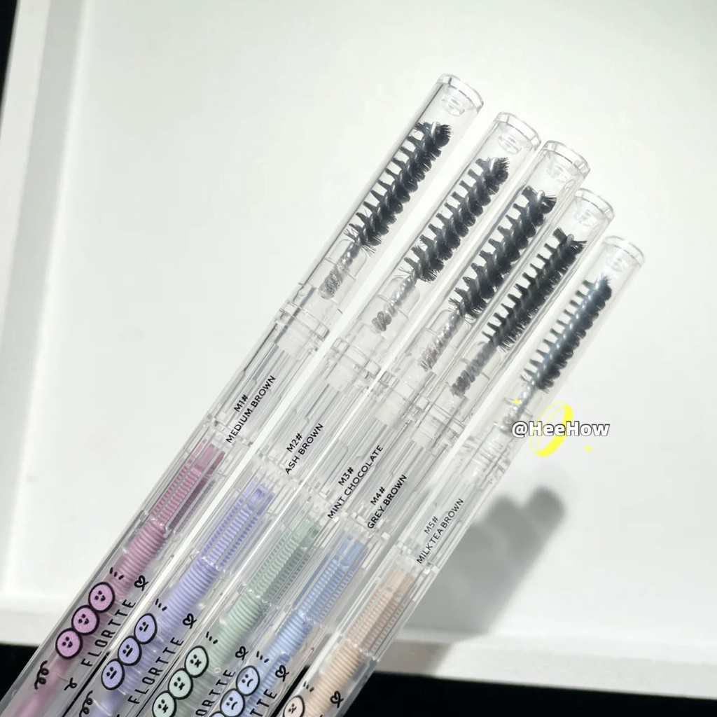 Chì kẻ lông mày Flortte  thiết kế hai đầu siêu mảnh chống thấm nước