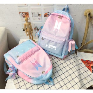 Balo Cặp Da BTS Loang Màu Galaxy Không Thấm Nước Ulzzang Mẫu 6