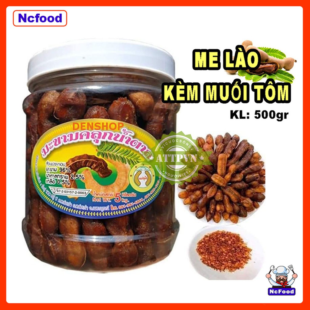 Me Lào 1 nắng kèm muối 500g (dạng hủ) NCFOOD