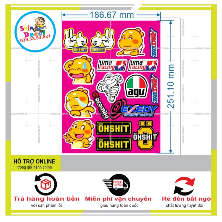 LOGO STICKER DÁN XE MÁY M70 - SHINDECAL2
