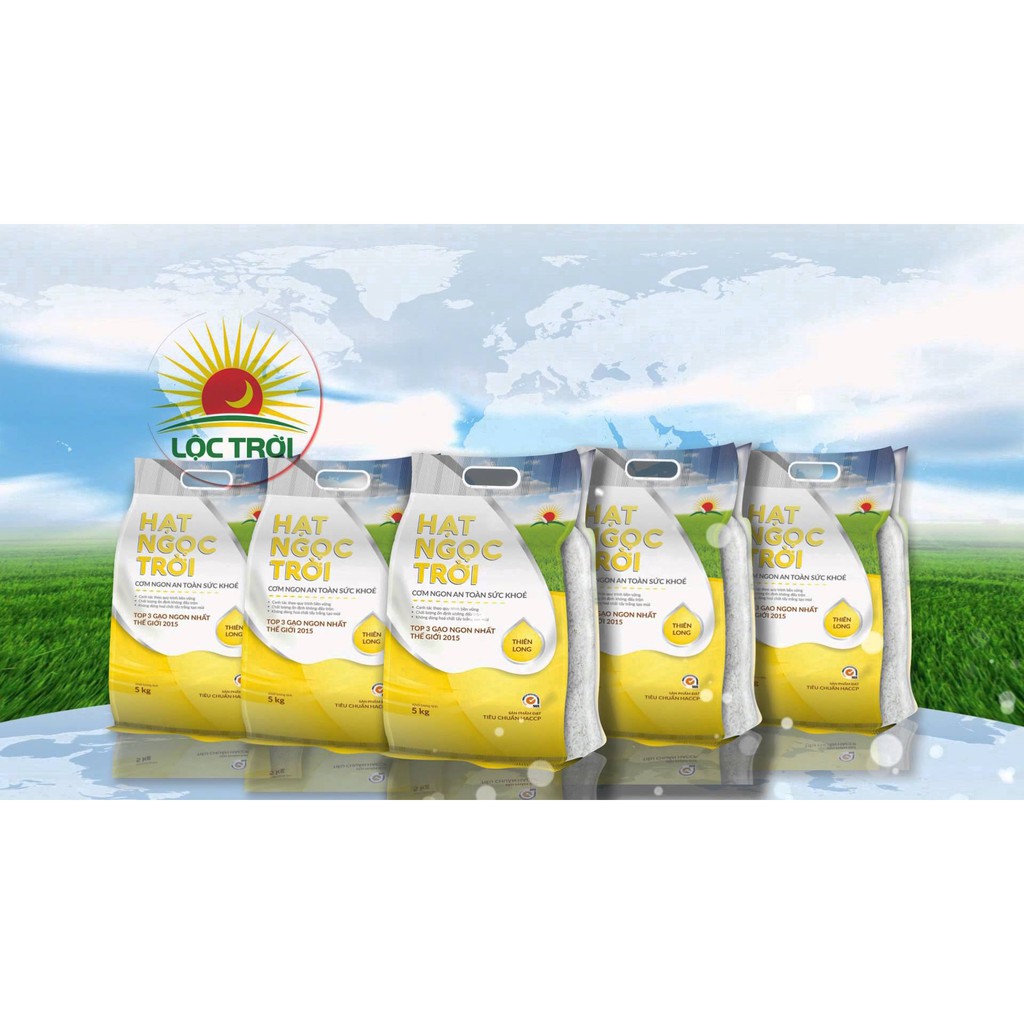 Gạo Hạt Ngọc Trời Thiên Long túi 5kg-DẺO VỪA,NGỌT CƠM,THƠM DỨA