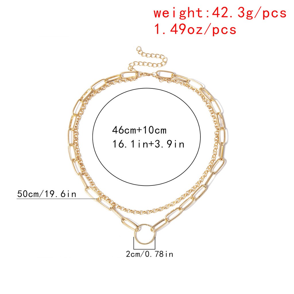 {FREESHIP 50K} Dây chuyền/Vòng cổ xích 02 tầng layer bản to cá tính NO SKU 18 - TOBI'SHOP